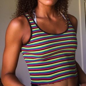 striped Levi’s primary color tank top